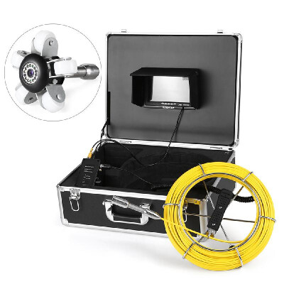 

Lixada 50M Drain Pipe Sewer Inspection Camera IP68 Waterproof Industrial Endoscope Borescope Inspection System Snake Camera 7" LCD