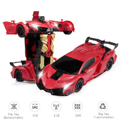 

112 24G 2WD One Key Transformation RC Stunt Car Robots Auto Demo Gesture Sensing RC Racing Car Toy for Kids