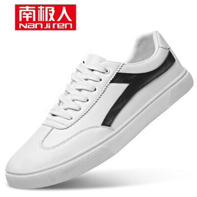 

Anji people Nanjiren casual mens shoes mens comfortable belt trend breathable Korean fashion mens British casual wild male 0042 white black 41 yards