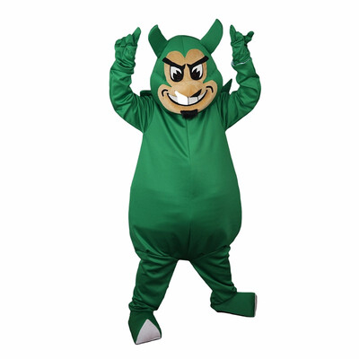 

LangtengGreen Devil Genius Monster Mascot Cartoon Costume Cosplay Party Halloween Christmas Festival Performance
