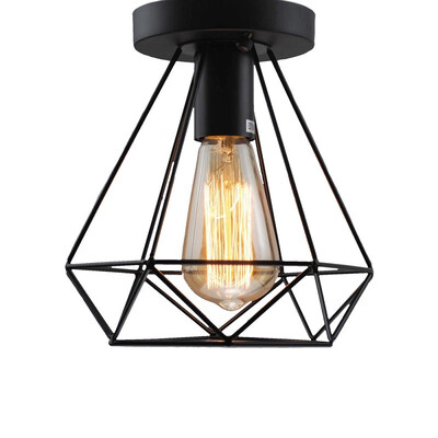

Retro industrial ceiling lamp E27 retro metal pendant cage ceiling lamp energy saving grade A