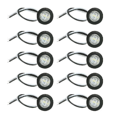 

10PCs Led Side Marker Light Car Side Turn Signal Bulb Lights 12V 34inch White