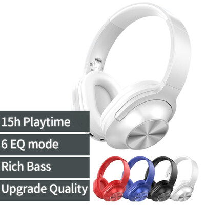 

Upgrade Wireless Bluetooth Headphone with Microphone&Volume control Support Hand-free Build in 6mode EQ Support TF with FM 1