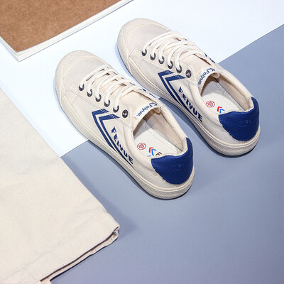 

Dafu Feiyue feiyue men&women retro Harajuku style beige casual couple low canvas small white shoes 939 m blue 43