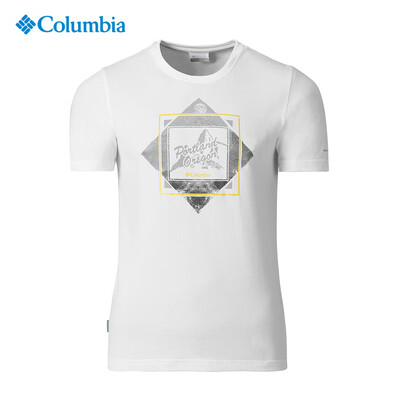 

Columbia T-shirt mens outdoor sports printing moisture-absorbing quick-drying short-sleeved round neck T-shirt PM3499 100
