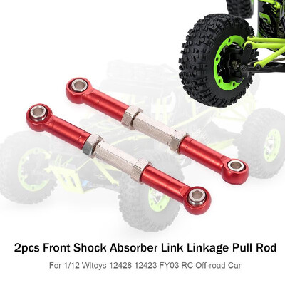 

Metal Front Shock Absorber Link Pull Rod for 112 Wltoys 12428 12423 FY03 Hopup Parts RC Off-road Car Crawler 2pcs