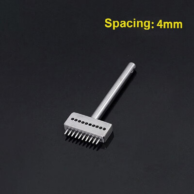 

3Pcs DIY Leathercraft Tools 456mm Spacing Leather Hole Punches 246 Prongs Stitching Punch Hollow Drilling Tools Set for Leath