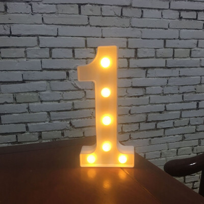 

NeillieN Twenty-six LED alphabetic lights decorative modelling lights plastic alphabetic digital night lightsDecorative lamp