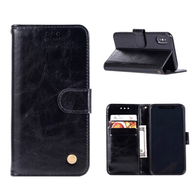 

MOONCASE Samsung Galaxy J6 Premium Vintage Leather Case - Black