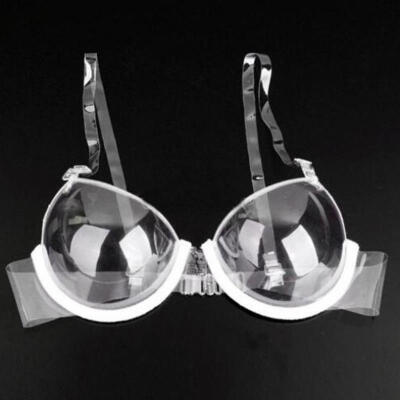 

34 Cup Transparent Clear Push Up Bra Strap Invisible Bras Women Underwear