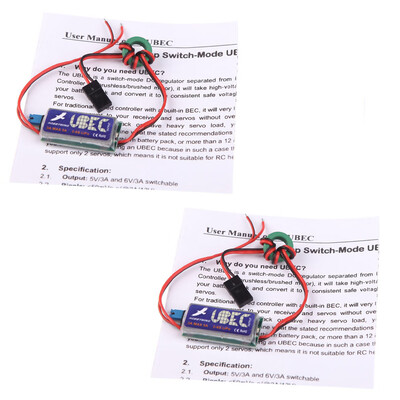 

2pcs Hobbywing 3A Switch Mode UBEC 5V 6V max 5A Lowest RF Noise Hobbywing UBEC3A UBEC