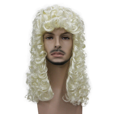 

StrongBeauty Synthetic Wig Judge Baroque Nobleman Curls historical Blonde Gray Black curls historical