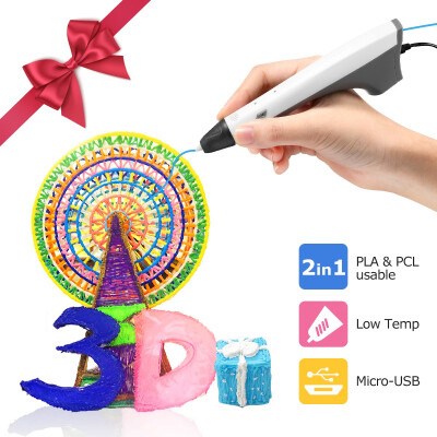 

Ailink 3D Printing PenUpgrade Intelligent 3D Pen With 175mm PLAPCL FilamentOne Button Operation No Burn No Toxic No Clog