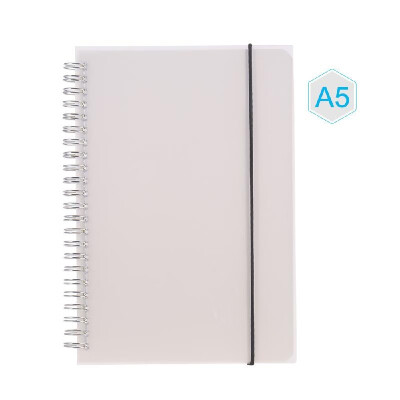 

A5 Coil Notebook Spiral Notebooks with Elastic Band 5mm Grid Pages Diary Journal Memo Office&School Supplies