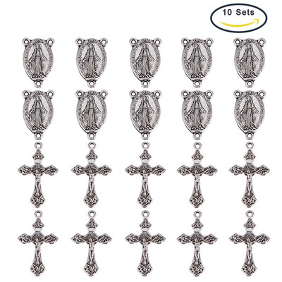 

PH PANDAHALL 180 Pcs 6 Styles Tibetan Flower Bead Caps Metal Spacer Beads