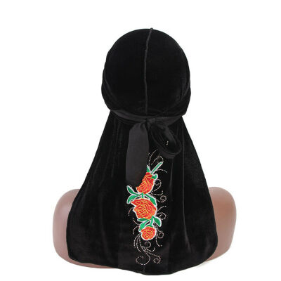 

Unisex Men Women Velvet Breathable Bandana Cap Turban Hats Durag Headwear Scarf