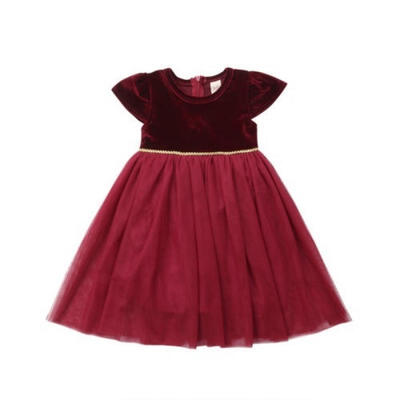 

Christmas Kids Baby Flower Princess Tulle Dress Tutu Party Wedding Bridesmaid Dresses Girl Clothes Outfits