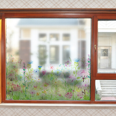 

Removable Fashion Flowers Pattern PVC Window Film Wall Sticker Matte