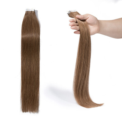 

Tape in Human Hair Extensions Highlight Balayage Long Straight Seamless Skin Weft Glue in Hairpieces Invisible Double Sided Tape