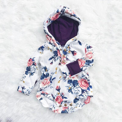 

Newborn Infant Baby Girl Bodysuit Floral Romper Jumpsuit Outfit Clothes 0-24M