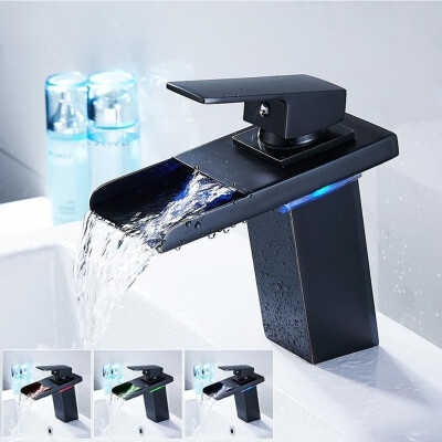 

Practical with Color Changing LED Faucet Waterfall Mixer Taps Sink Taps