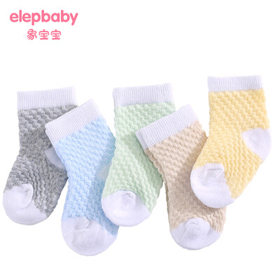 

Elephant baby elepbaby baby socks newborn socks summer childrens thin socks baby baby socks cotton 5 pairs 0-1 years old XBB076 male treasure group