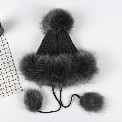 

Braided Crochet Wool Knit Beanie Beret Ski Ball Cap Baggy Womens Winter Warm Hat