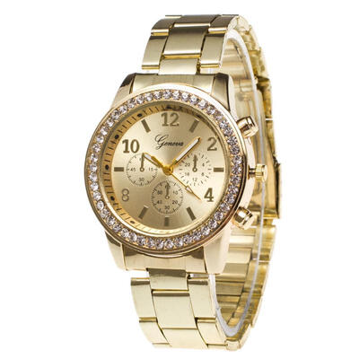 

Geneva New Fashion Ladies Diamond Steel Business Watch