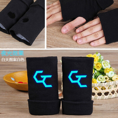 

Luminous Fingerless Gloves Hand Arm Warmers Half Finger Gloves Half Palm Short Gloves Sleeves for Winter