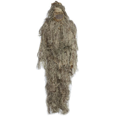 

4 Pieces Hunting Woodland Camo Sniper Ghillie Suit Tactical Camouflage Clothing