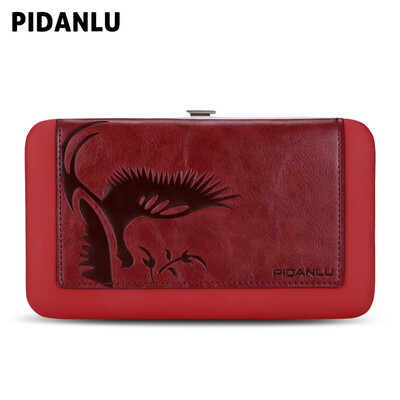 

PIDANLU Women PU Leather Zipper Wallet Long Purse Bifold Clutch