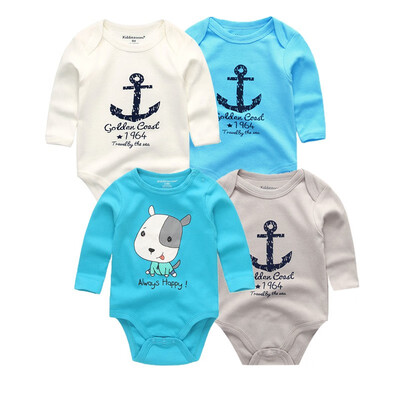 

Long Sleeve Baby Boys Clothes Newborn Bodysuits Clothing Sets 4PCS Roupa de bebe Unicorn Baby Girls Clothes Rompers 0-12M Purple