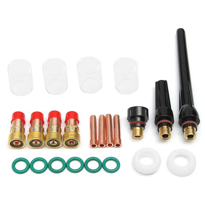 

23pcs TIG Welding Torch Gas Lens 10 Pyrex Cup for WP - 17 18 26