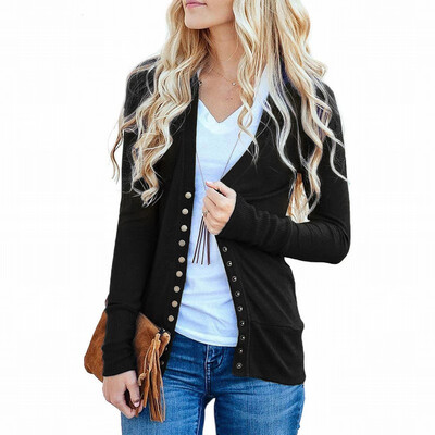 

Cardigan coat womens single-breasted long-sleeved short sweater
