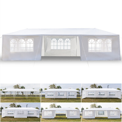 

10x30 Outdoor Patio Tent Commercial Gazebo Pavilion Cater Marquee Canopy Shelter with 7 side
