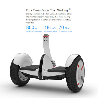 

Romacci Xiaomi Ninebot MiniPro Smart Electric Scooter Balance Car Self-balancing 105" Two-wheel 16-18kmh Fast Moving 30km Range