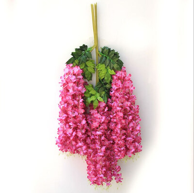 

FUNNYBUNNY Artificial Silk Wisteria Vine Hanging Flower Wedding Decor 6colors