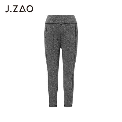 

Beijing Tokyo made JZAO Ms Sports Fitness Yoga Skinny Cropped Pants Gray