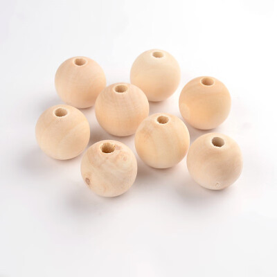 

PH PANDAHALL 50 Pcs Natural Unfinished Wood Spacer Beads Round Ball Wooden Loose Beads