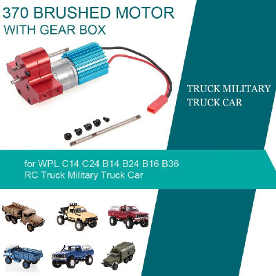 

370 Brushed Motor with Metal Gear Box for WPL C14 C24 B14 B24 B16 B36 JJRC Q60 Q61 Q62 Q63 Q64 Q65 RC Truck Military Truck Car