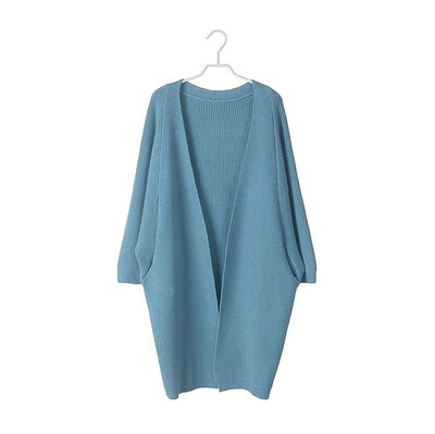

2018 autumn&winter new loose large size sweater cardigan jacket in the long Korean version plus bat sleeve sweater