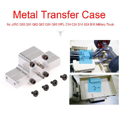 

Upgrade RC Car Metal Transfer Case for JJRC Q60 Q61 Q62 Q63 Q64 Q65 WPL C14 C24 B14 B24 B16 Military Truck