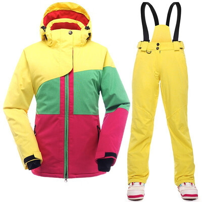 

SAENSHING Ski Suit Women Waterproof Mountain Skiing Jacket Snowboard Pants Girl Windproof Super Warm Winter Snow Set Female