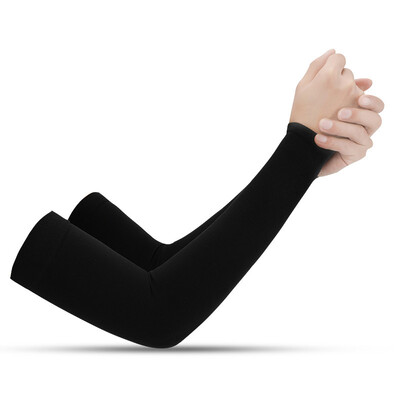 

Move iron summer outdoor ice cool sunscreen cuff super elastic armband cool breathable riding arm sleeves long men&women sports sleeves black set refers to