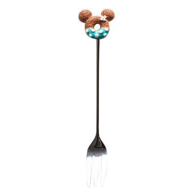 

Cute 304 Stainless Steel Spoon Fork Doughnut Cartoon Animal Head Coffee Ice Cream Dessert Tea Candy Kitchen Flatware Gift Tablewar