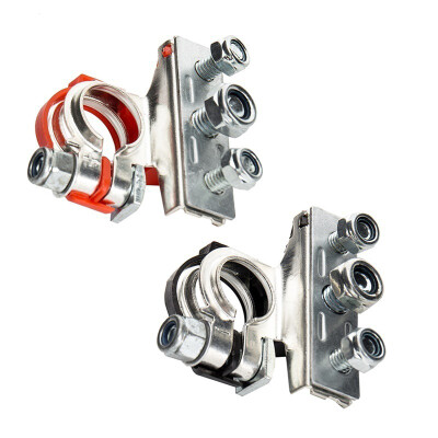 

2Pcs Commonly Used Positive & Negative Battery Terminals Connectors Clamps Car Van Motorhome 12V 3Way