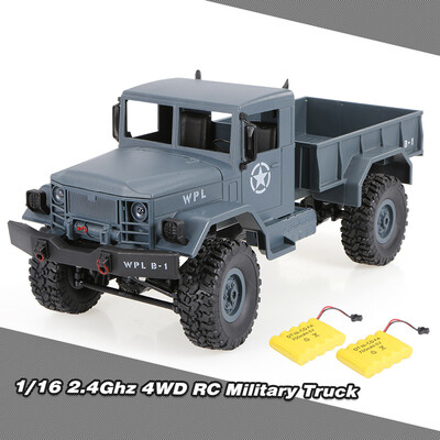 

Amazing rc car WPL B-1 116 24G 4WD Off-Road RC Military Truck Rock Crawler Army Car