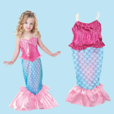 

4-12Y Kid Girl Mermaid Princess Dress Swimwear Swimsuit Party Cosplay Costume US