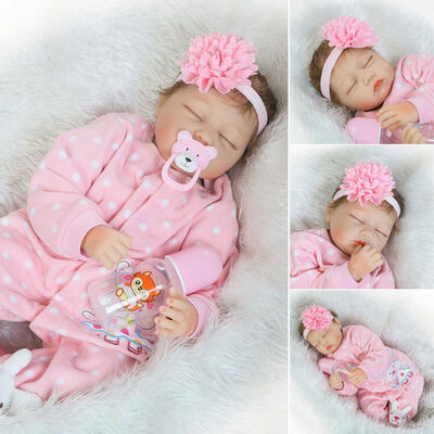 

Ktaxon 22" Handmade Lifelike Baby Girl Soft Silicone Vinyl Reborn Newborn Dolls for Children Gift