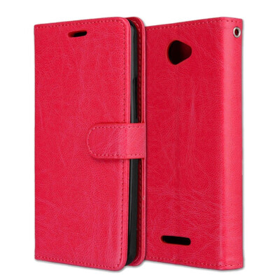 

MOONCASE BQ Aquaris U 3 Card Photo Frame Holster - Red